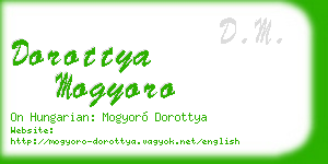 dorottya mogyoro business card